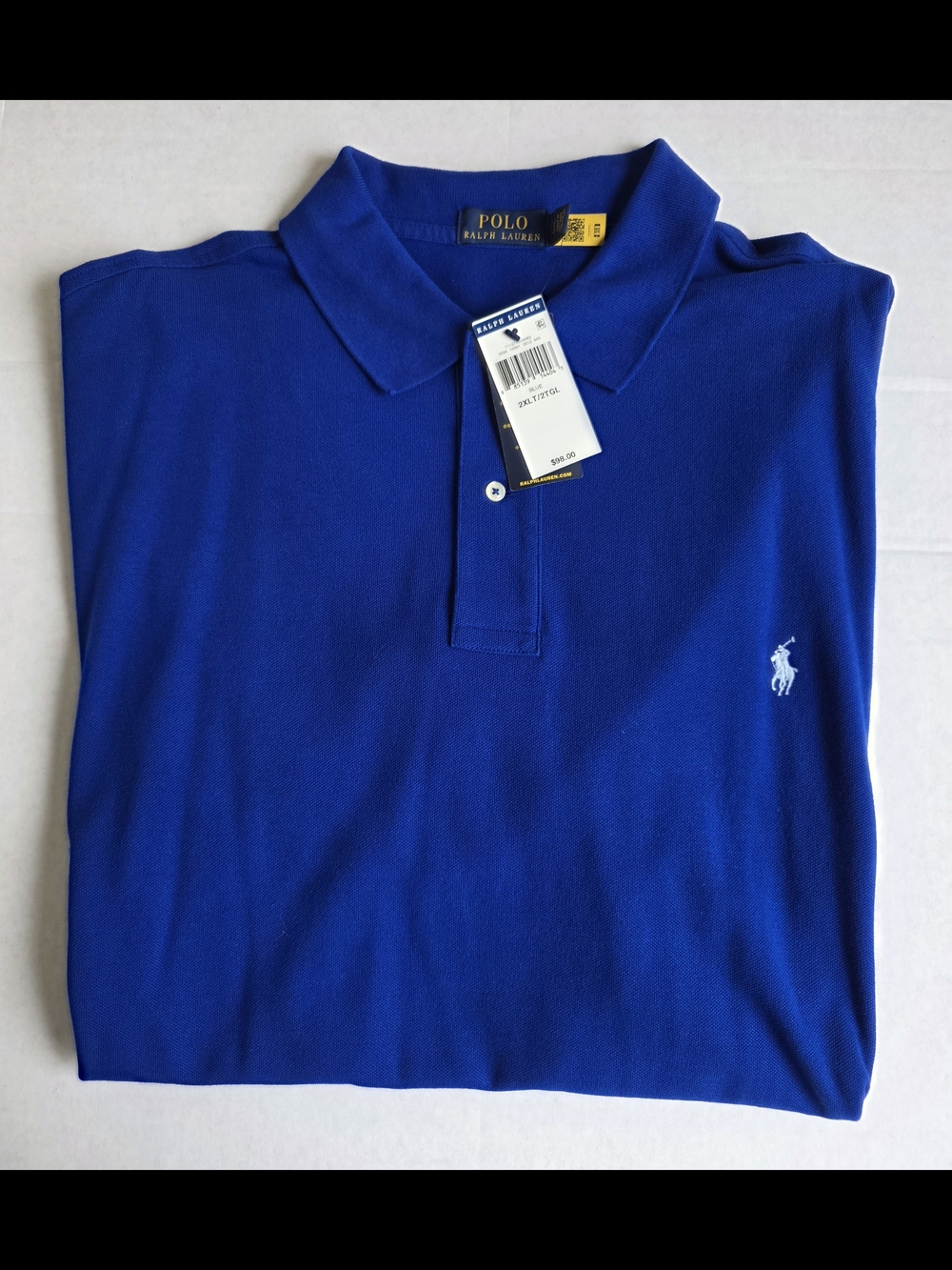 Polo by Ralph Lauren Men's Polo Shirt - Royal Blue with White Logo